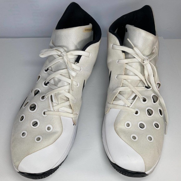 Nike Zoom Hyperquickness 3 White Size 18 Men's Basketball Shoes 812976-101 GREAT - Picture 7 of 10